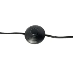 Vintage vloerlamp op bamboo driepoot groen met koper - Barrel