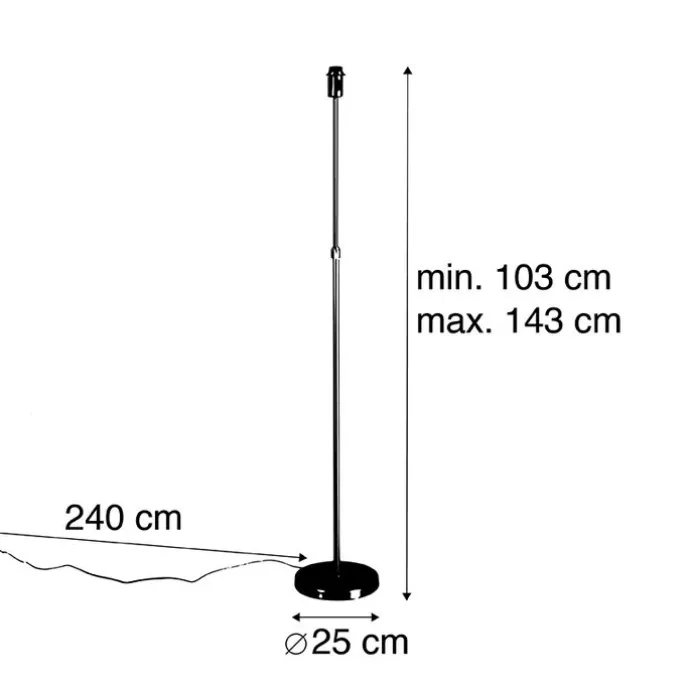 Vintage vloerlamp verstelbaar goud - Parte