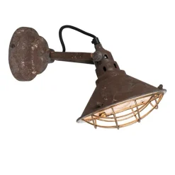 Vintage wand- en plafondlamp bruin kantelbaar - Barrack