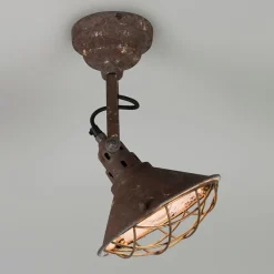 Vintage wand- en plafondlamp bruin kantelbaar - Barrack