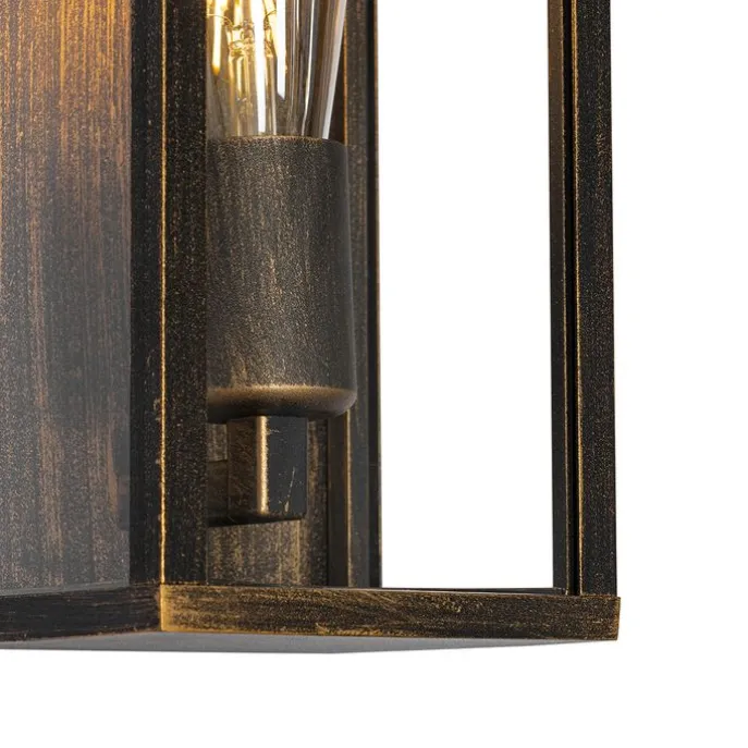 Vintage wandlamp antiek goud 26 cm IP44- Charlois