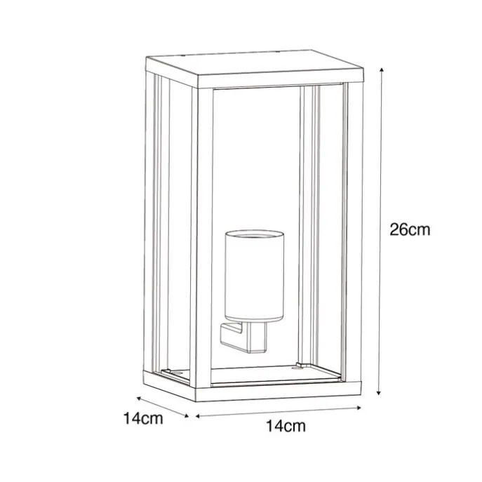 Vintage wandlamp antiek goud 26 cm IP44- Charlois