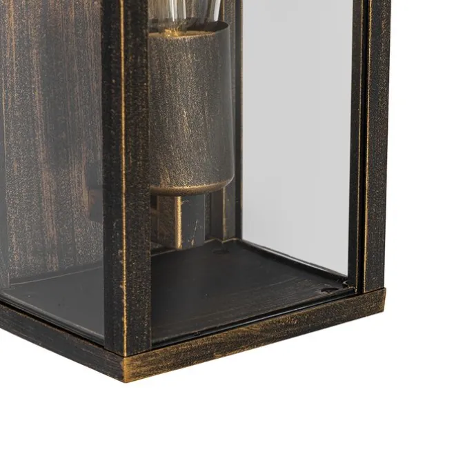 Vintage wandlamp antiek goud 26 cm IP44- Charlois