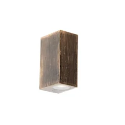 Vintage wandlamp antiek goud van kunststof 2-lichts - Baleno