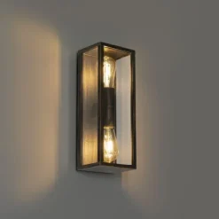 Vintage wandlamp antiek goud 38 cm 2-lichts IP44 - Charlois