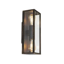 Vintage wandlamp antiek goud 38 cm 2-lichts IP44 - Charlois
