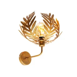 Vintage wandlamp goud 25 cm - Botanica