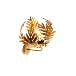 Vintage wandlamp goud 25 cm - Botanica