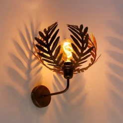 Vintage wandlamp goud 25 cm - Botanica