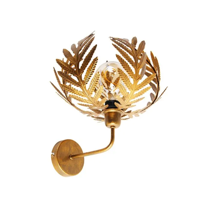 Vintage wandlamp goud 25 cm - Botanica