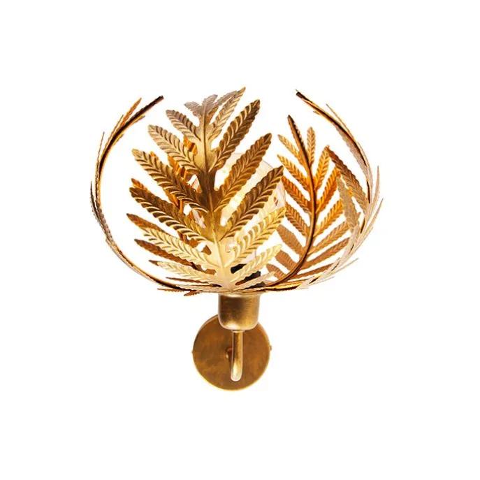 Vintage wandlamp goud 25 cm - Botanica