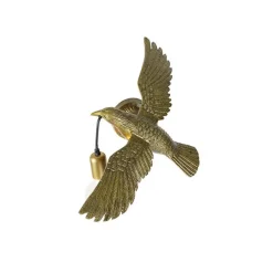 Vintage wandlamp messing - Animal Fugl