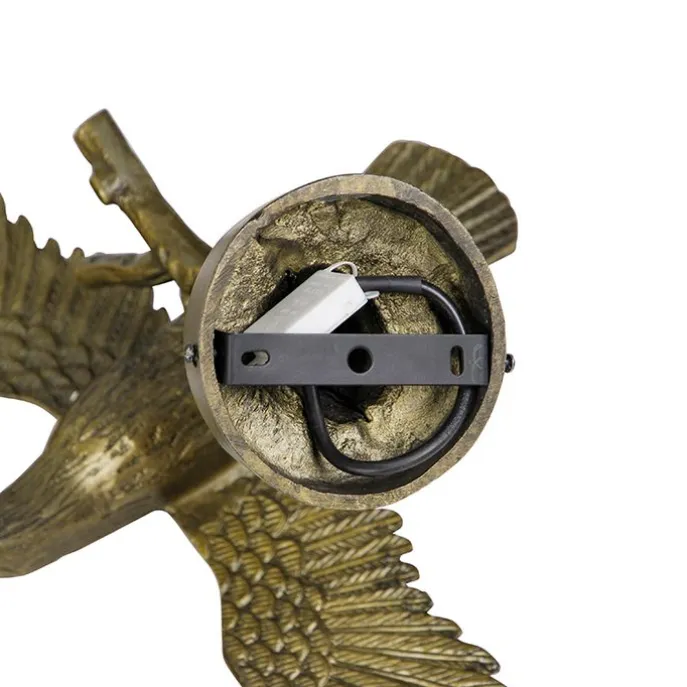 Vintage wandlamp messing - Animal Fugl