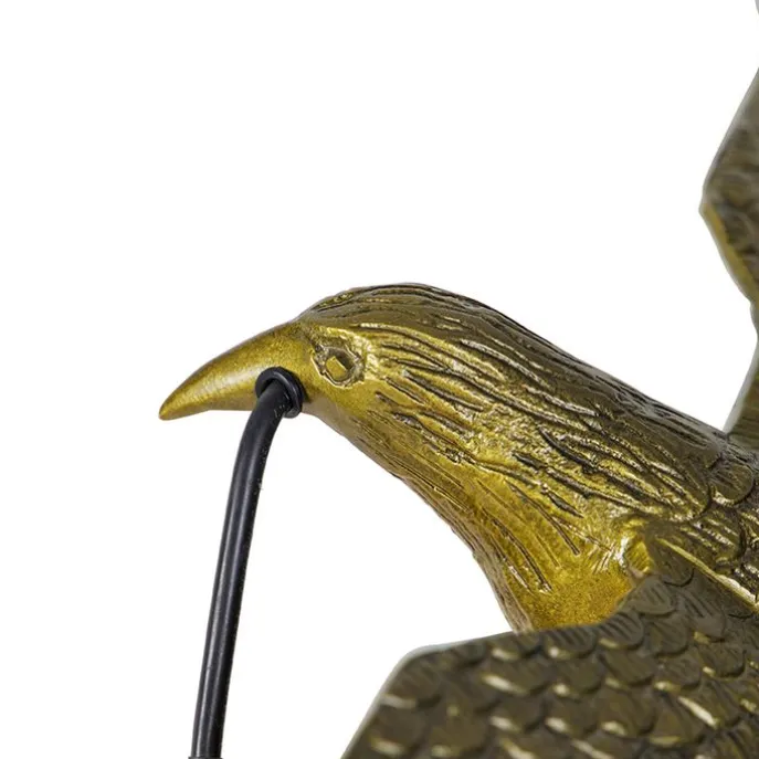 Vintage wandlamp messing - Animal Fugl