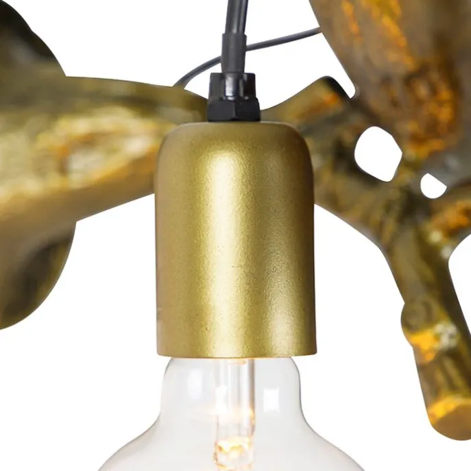 Vintage wandlamp messing - Animal Fugl