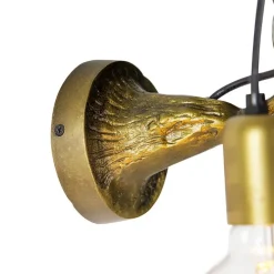 Vintage wandlamp messing - Animal Fugl