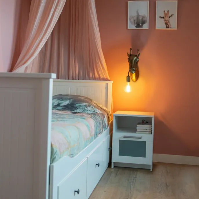 Vintage wandlamp messing - Animal Giraf