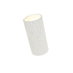 Vintage wandlamp wit gips cilindervormig - Mahou