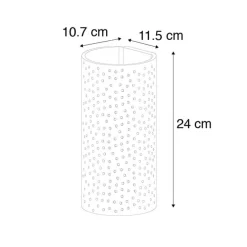 Vintage wandlamp wit gips cilindervormig - Mahou