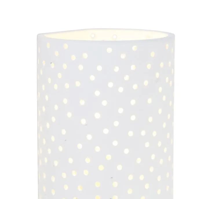 Vintage wandlamp wit gips cilindervormig - Mahou