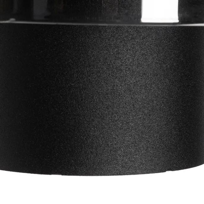 Vintage wandlamp zwart met smoke glas - Vidra