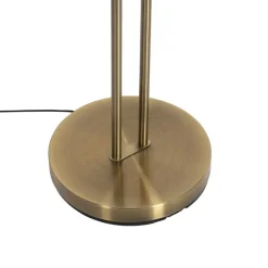 Vloerlamp brons incl. LED en dimmer met leeslamp - Kelso