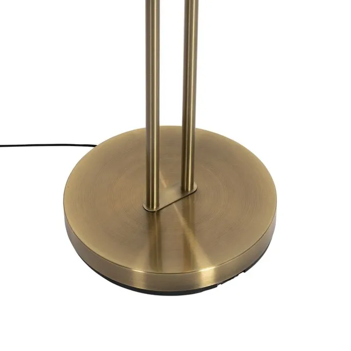 Vloerlamp brons incl. LED en dimmer met leeslamp - Kelso