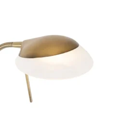 Vloerlamp brons incl. LED en dimmer met leeslamp - Empoli