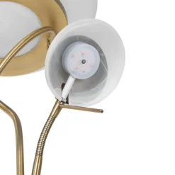 Vloerlamp brons incl. LED en dimmer met leeslamp - Empoli