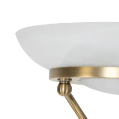 Vloerlamp brons incl. LED en dimmer met leeslamp - Empoli