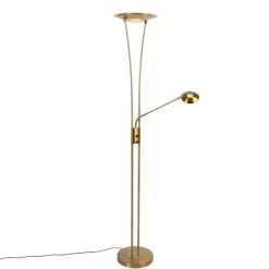 Vloerlamp brons incl. LED met leesarm - Ibiza