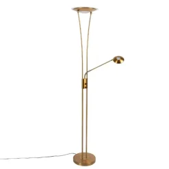 Vloerlamp brons incl. LED met leesarm - Ibiza