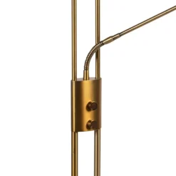 Vloerlamp brons incl. LED met leesarm - Ibiza