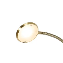 Vloerlamp brons incl. LED en dimmer met leeslamp - Fez