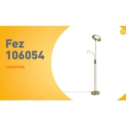 Vloerlamp brons incl. LED en dimmer met leeslamp - Fez