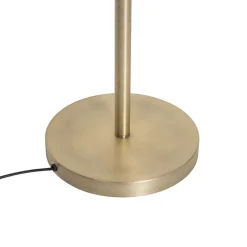 Vloerlamp brons met kap wit en leeslamp - Jelena