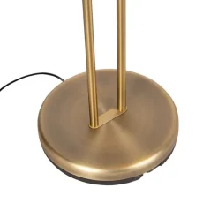 Vloerlamp brons met leeslamp incl. LED en dimmer - Diva 2