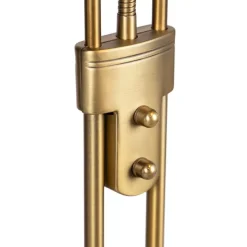 Vloerlamp brons met leeslamp incl. LED en dimmer - Diva 2