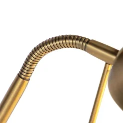 Vloerlamp brons met leeslamp incl. LED en dimmer - Diva 2