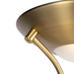 Vloerlamp brons met leeslamp incl. LED en dimmer - Diva 2