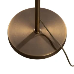 Vloerlamp brons met ovale velours kap blad design 50cm - Parte