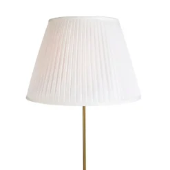 Vloerlamp brons met plisse kap crème 45 cm verstelbaar - Parte