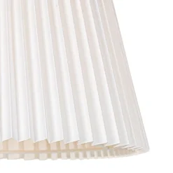 Vloerlamp brons met wit plisse kap en verstelbare arm - Ladas Deluxe