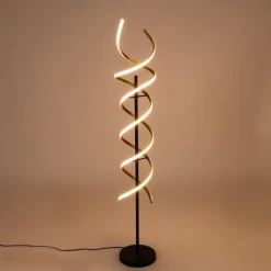 Vloerlamp goud incl. LED 3-staps dimbaar in kelvin - Henk