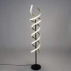 Vloerlamp goud incl. LED 3-staps dimbaar in kelvin - Henk