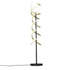 Vloerlamp goud incl. LED 3-staps dimbaar in kelvin - Henk