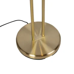 Vloerlamp goud met leeslamp incl. LED en dimmer - Diva 2