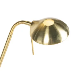 Vloerlamp goud met leeslamp incl. LED en dimmer - Diva 2