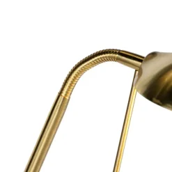 Vloerlamp goud met leeslamp incl. LED en dimmer - Diva 2