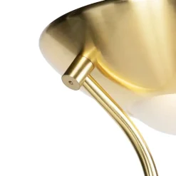Vloerlamp goud met leeslamp incl. LED en dimmer - Diva 2